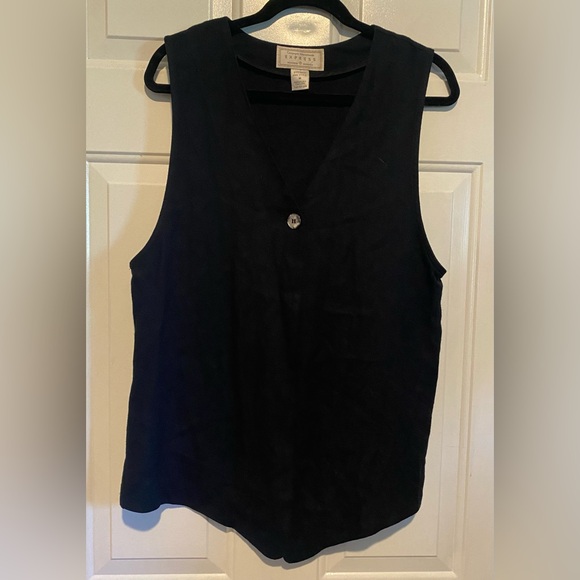 Campagnie Internationale Express Marque Deposee Black Vest Sz Medium Unisex 90s - Picture 1 of 4